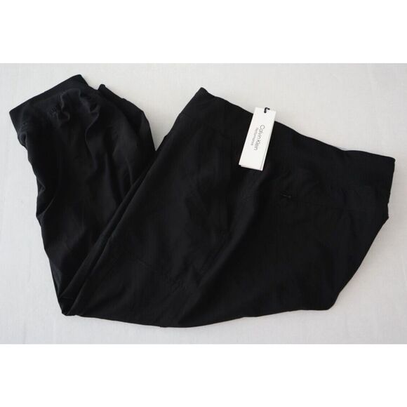 Calvin Klein PF7P0777 Women's Sz L Black Performance Rib Cuffed Capri Pants - Picture 5 of 9